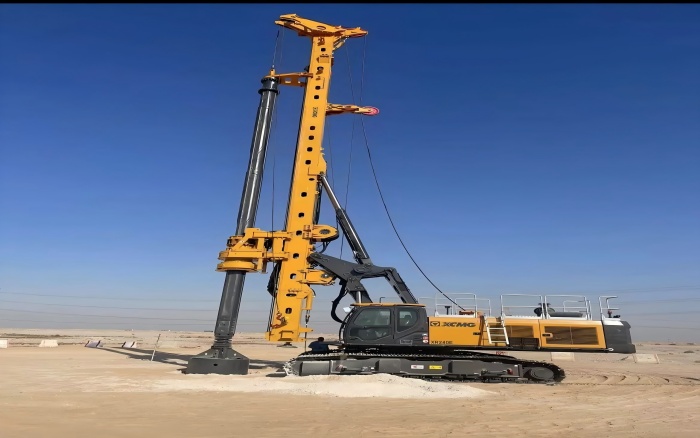 提速中东房建！！！优德88旋挖钻机单日累计进尺200m