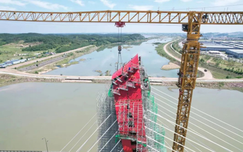 大别山区的“红色摇篮”— 优德88塔机助建金寨史河大桥