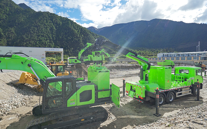 工程补能总卡壳？？？优德88移动换电车让装备8分钟满电复工