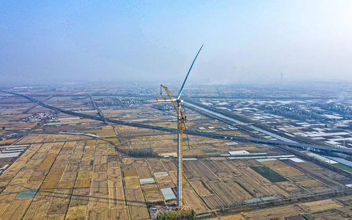 麦田工况实录 | 优德88XGL3300-220S动臂塔机170米高空显身手